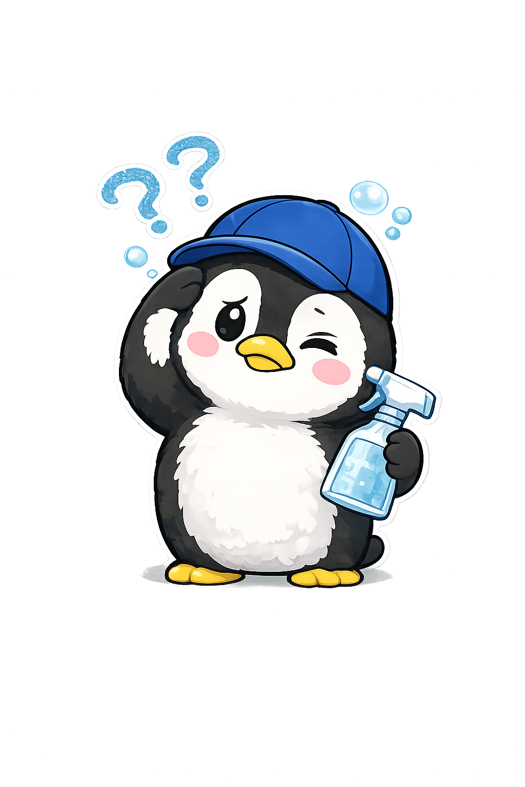 困っているペンギン